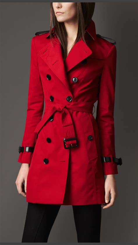 burberry coat red